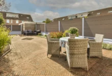 clôture brise vue composite couleur sable