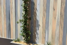 Clôture brise vue verticale PVC Patchwork - Iliade