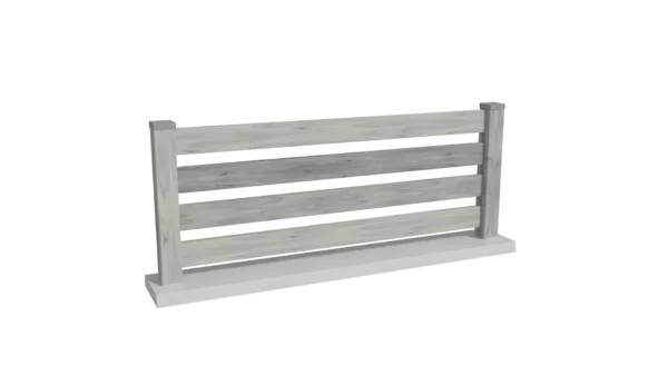 Clôture Barrière - PVC gris cérusé