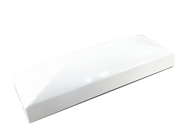 Bouchon rond pvc blanc pour lame pvc blanc de 80 mm de large et 24 mm de hauteur idéale pour rénovation de clôture et portail