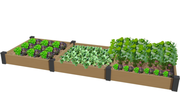 Carré potager composite beige triple de 20 cm de haut