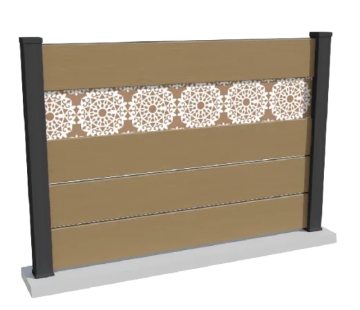 cloture-composite-ajouree-beige-impression-arabesque-aveiro