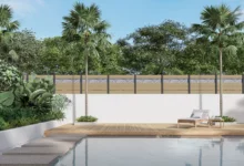 cloture-composite-ajouree-beige-impression-feuillage-aveiro-1