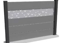 cloture-composite-ajouree-gris-impression-oiseaux-aveiro