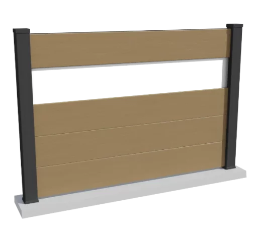 cloture-composite-brise-vue-beige-impression-corvo