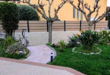 Clôture brise vue composite beige - Faro