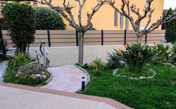 Clôture brise vue composite beige - Faro