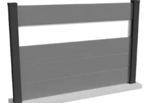 cloture-composite-brise-vue-gris-impression-corvo