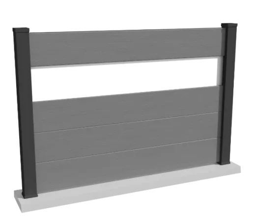 cloture-composite-brise-vue-gris-impression-corvo