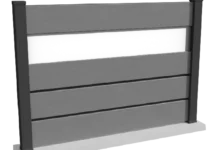 cloture-composite-brise-vue-gris-impression-insert-barcelos-1