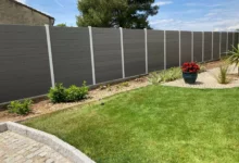 Clôture brise vue composite gris - Gaia