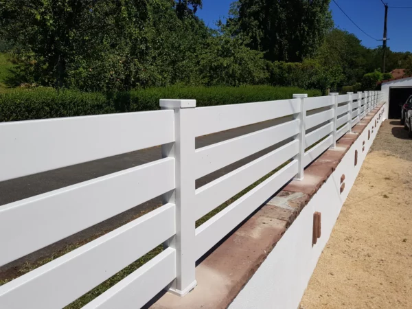 Clôture Barrière - pvc blanc