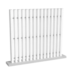 Clôture verticale ajourée PVC Blanc - Cosmos