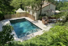 Clôture ajourée PVC bois cérusé - Pulsar