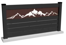 Clôture décorative PVC plaxé gris anthracite - Hématite