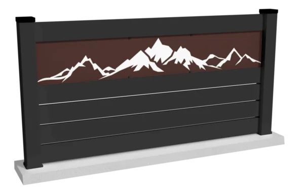 Clôture décorative PVC plaxé gris anthracite - Hématite