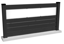 Clôture décorative PVC plaxé gris anthracite - Hématite