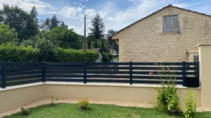 Clôture Lauze - pvc plaxé gris anthracite