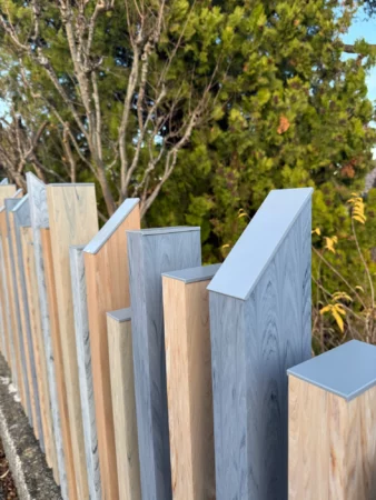 Clôture irrégulière Abysse en pvc couleur patchwork