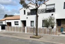 Clôture design Abysse en pvc couleur patchwork