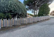 Clôture PVC ajourée Abysse couleur patchwork