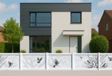 cloture-pvc-blanc-virtuose-avec-impression-oiseaux