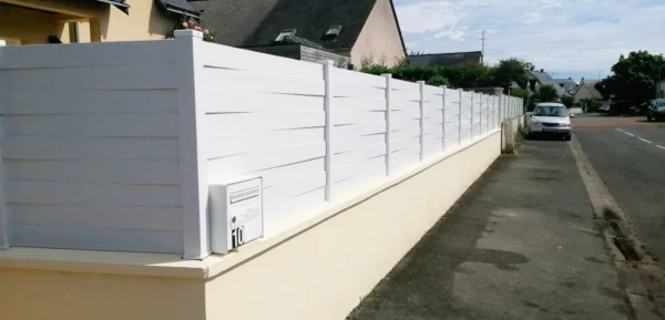 Clôture brise vue PVC Blanc - Métis