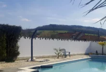 Clôture brise vue PVC Blanc - Onde