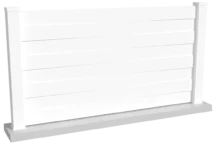 Clôture brise vue PVC Blanc - Métis