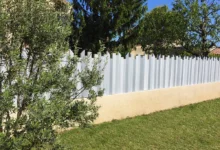 Clôture brise vue PVC Gris - Sirus