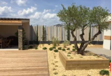 Clôture brise vue verticale PVC Patchwork - Iliade