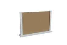 clôture brise vue composite couleur sable