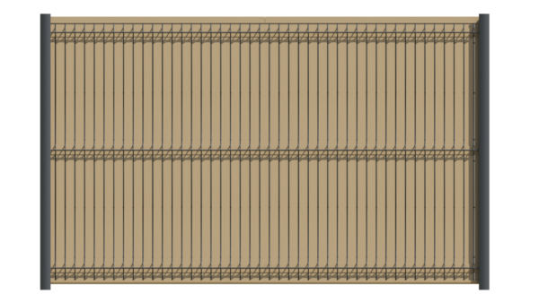 Lame d'occultation composite beige Twinwood pour grillage en panneau de 2.50 m