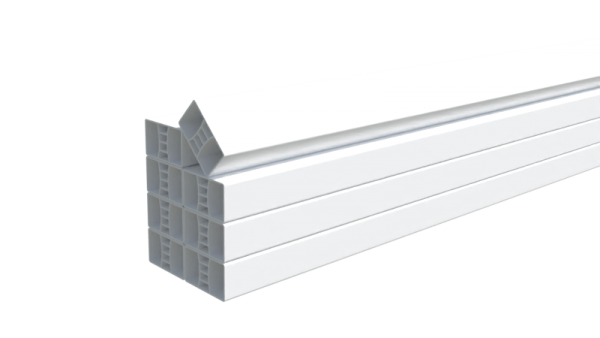 Lisses en PVC 50x30 mm blanches