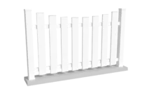 clôture en pvc blanc ajourée coupe creusée