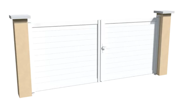 portail-aluminium-battant-ajoure-blanc-initiale