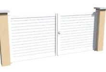 portail-aluminium-battant-brise-vue-blanc-cerbere