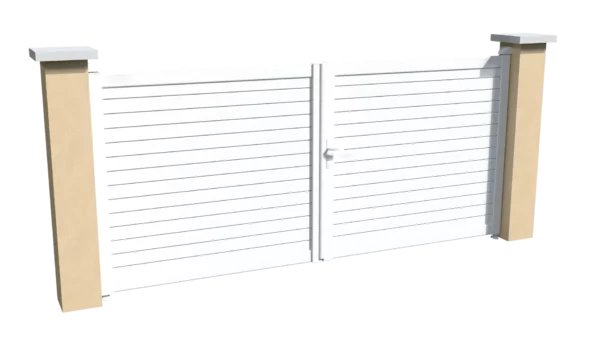 portail-aluminium-battant-brise-vue-blanc-cerbere