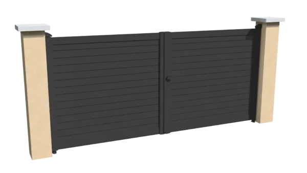 portail-aluminium-battant-brise-vue-gris-anthracite-cerbere