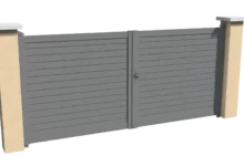 portail-aluminium-battant-brise-vue-gris-cerbere