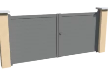 portail-aluminium-battant-brise-vue-gris-initiale-1