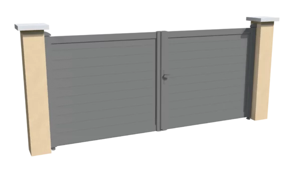 portail-aluminium-battant-brise-vue-gris-initiale-1
