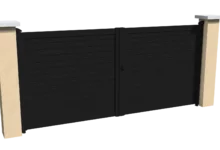 portail-aluminium-battant-brise-vue-noir-cerbere