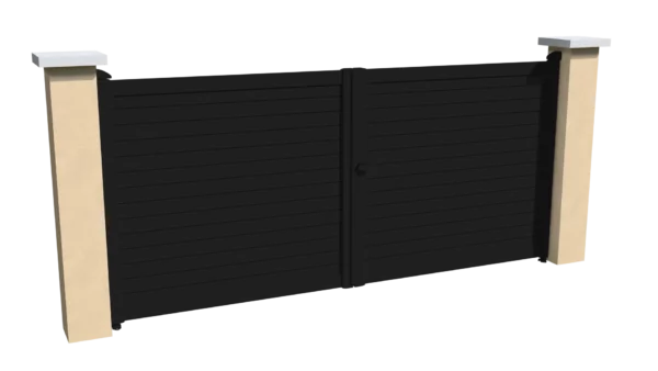 portail-aluminium-battant-brise-vue-noir-cerbere