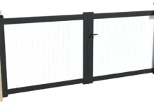 portail-aluminium-battant-brise-vue-pvc-blanc-cachou-e1748875299705