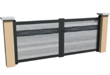 portail-aluminium-battant-gris-brise-impression-bulle-gris-heracles