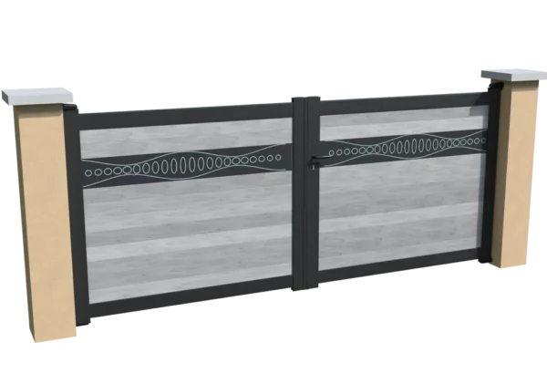 portail-aluminium-battant-gris-brise-impression-bulle-gris-heracles