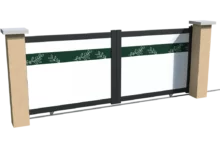 portail-aluminium-coulissant-blanc-brise-impression-olivier-vert-heracles