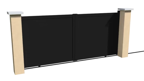 portail-aluminium-coulissant-brise-vue-noir-initiale