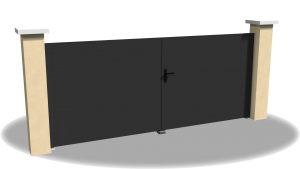portail-battant-plein-horizontal-gris-anthracite-initiale